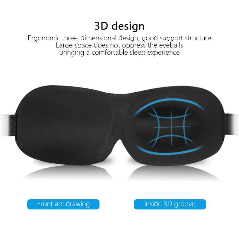 Sleep Mask for Side Sleepers – Portable Light Blocking Blindfold